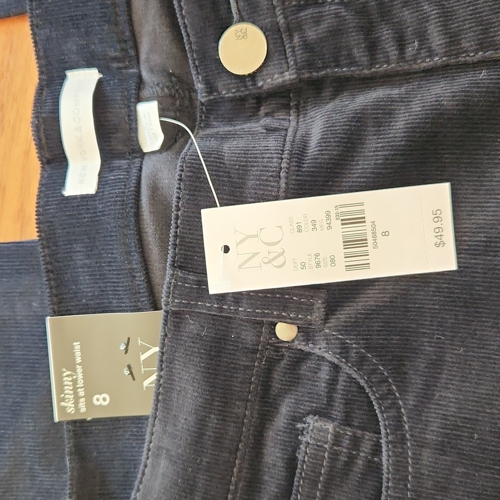 Navy Corduroy Pants - Picture 2 of 7